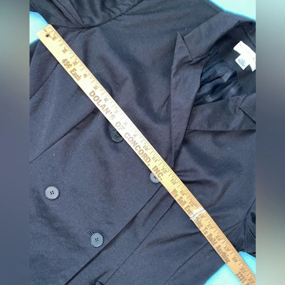 KATHERINE KELLY COLLECTION Wool double breasted long sleeve 2 pockets size 14 - Picture 5 of 7